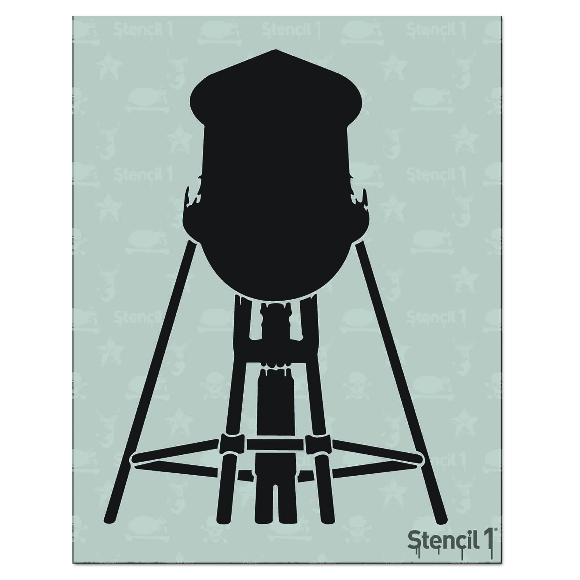 Watertower Stencil (8.5"x11")