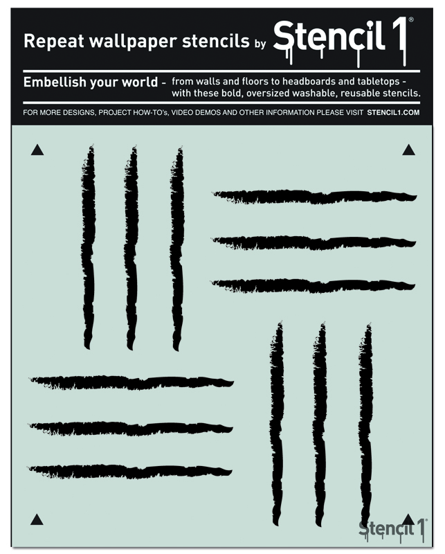 Weave Scratch Repeat Pattern Wall Stencil (11"x11") - Image 6