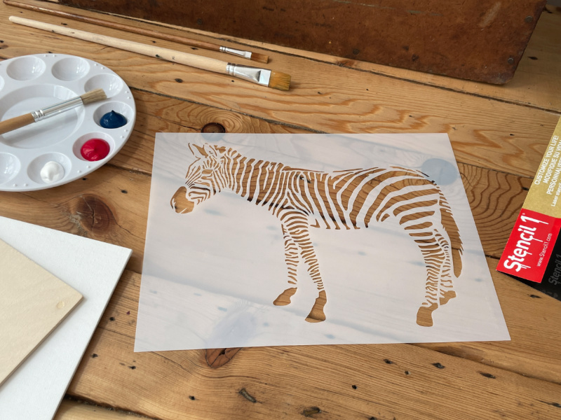 Zebra Stencil (8.5"x11") - Image 4