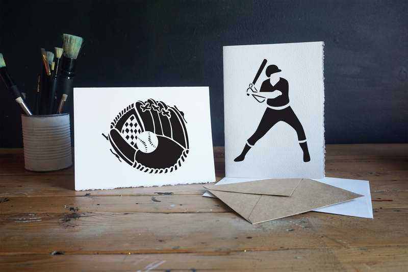 Baseball Stencil 4-pack - Image 2