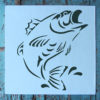 bass fish Stencil small