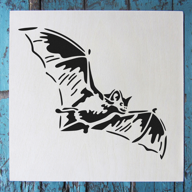 bat stencil applied