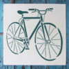 bicycle stencil applied