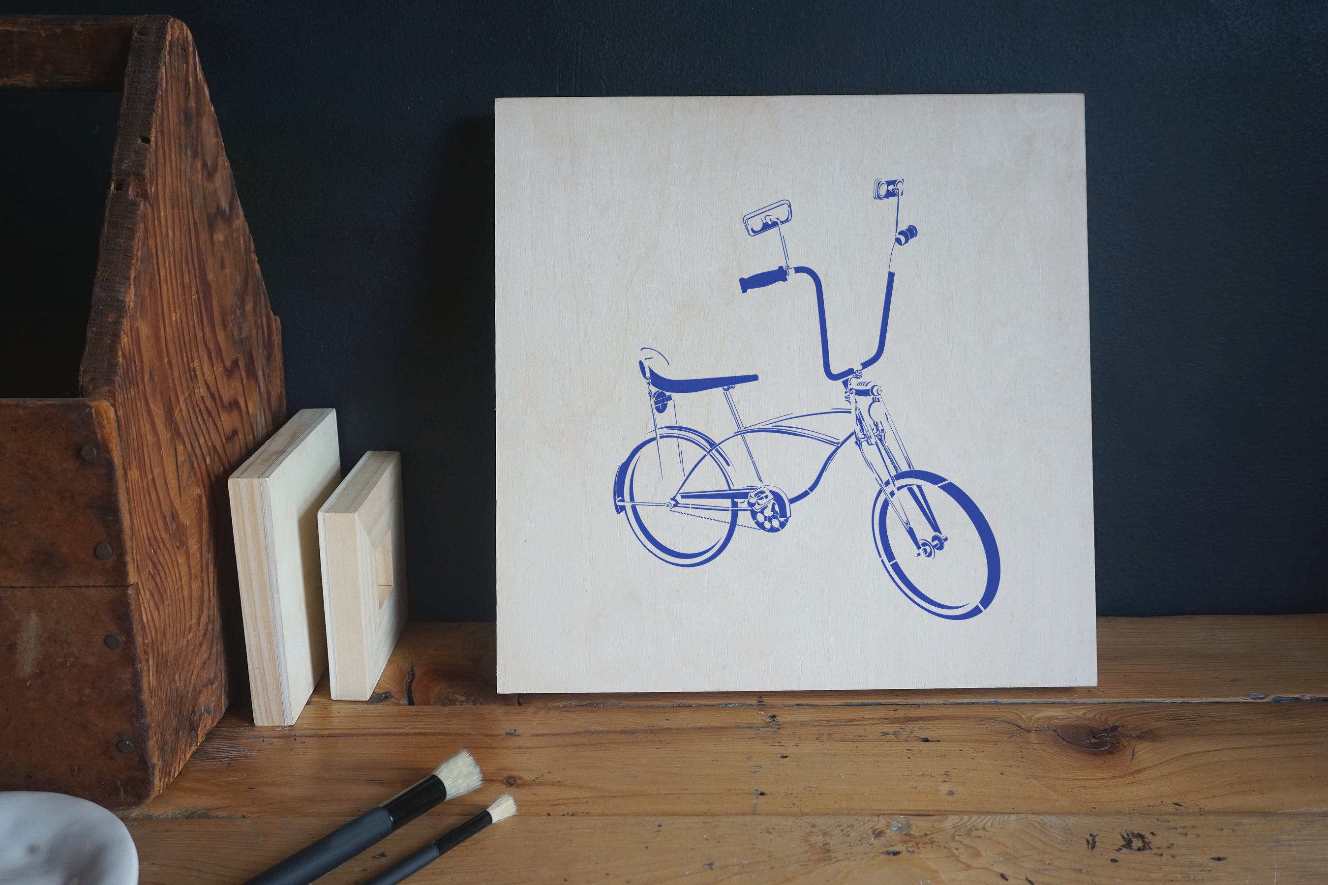 Bicycle Stencil Applied
