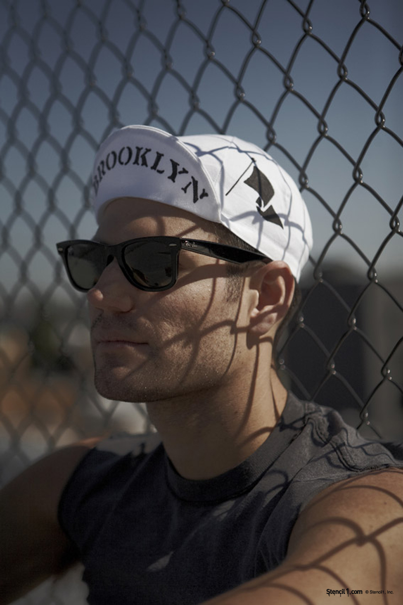 NY, Paris… Stencil stenciled bike hat