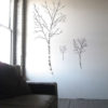 Birch Trees Stencil stenciled wall