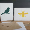 Birds & Bees Stencil stenciled cards