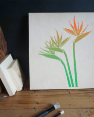 Bird of Paradise Stencil (8.5" x 11") | Stencil 1