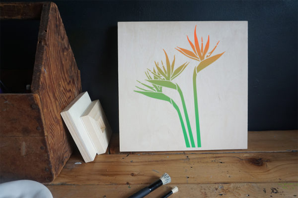 Bird of Paradise Stencil (8.5" x 11") | Stencil 1