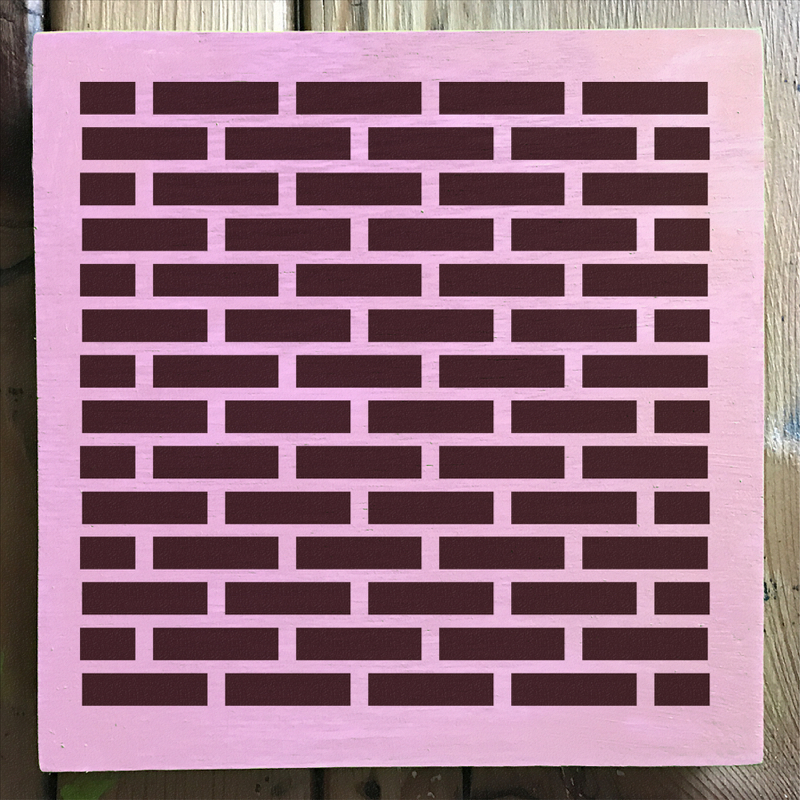 brick stencil applied