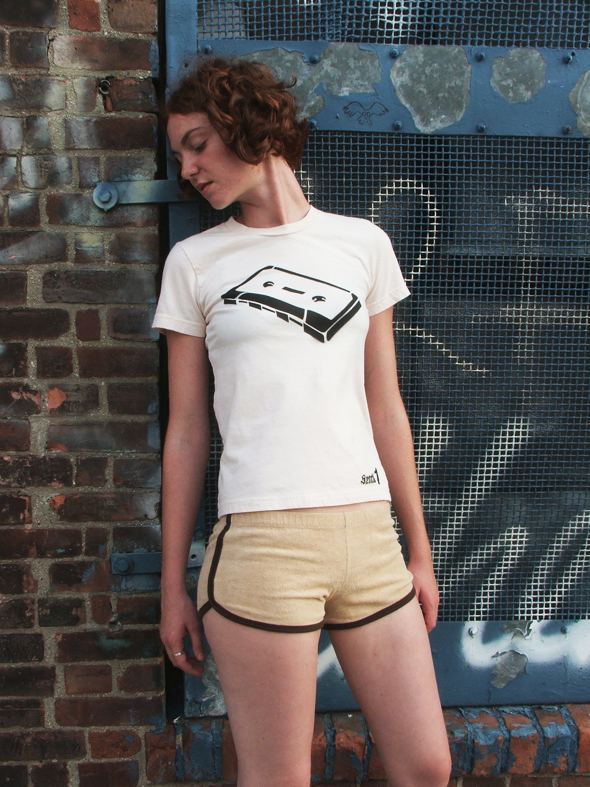 Cassette Stencil on T-shirt