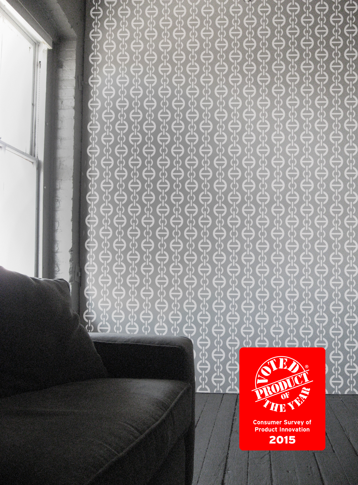 chains couture stencil stenciled wall