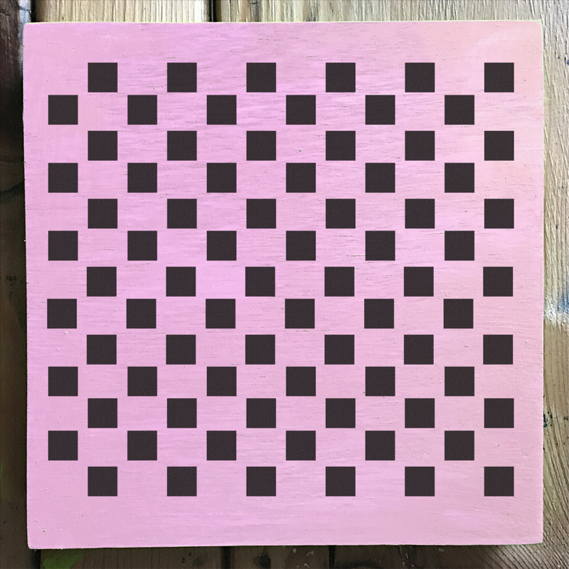 checker stencil applied