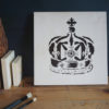 Queen’s Crown Distressed Stencil applied
