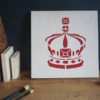 royal crown stencil applied