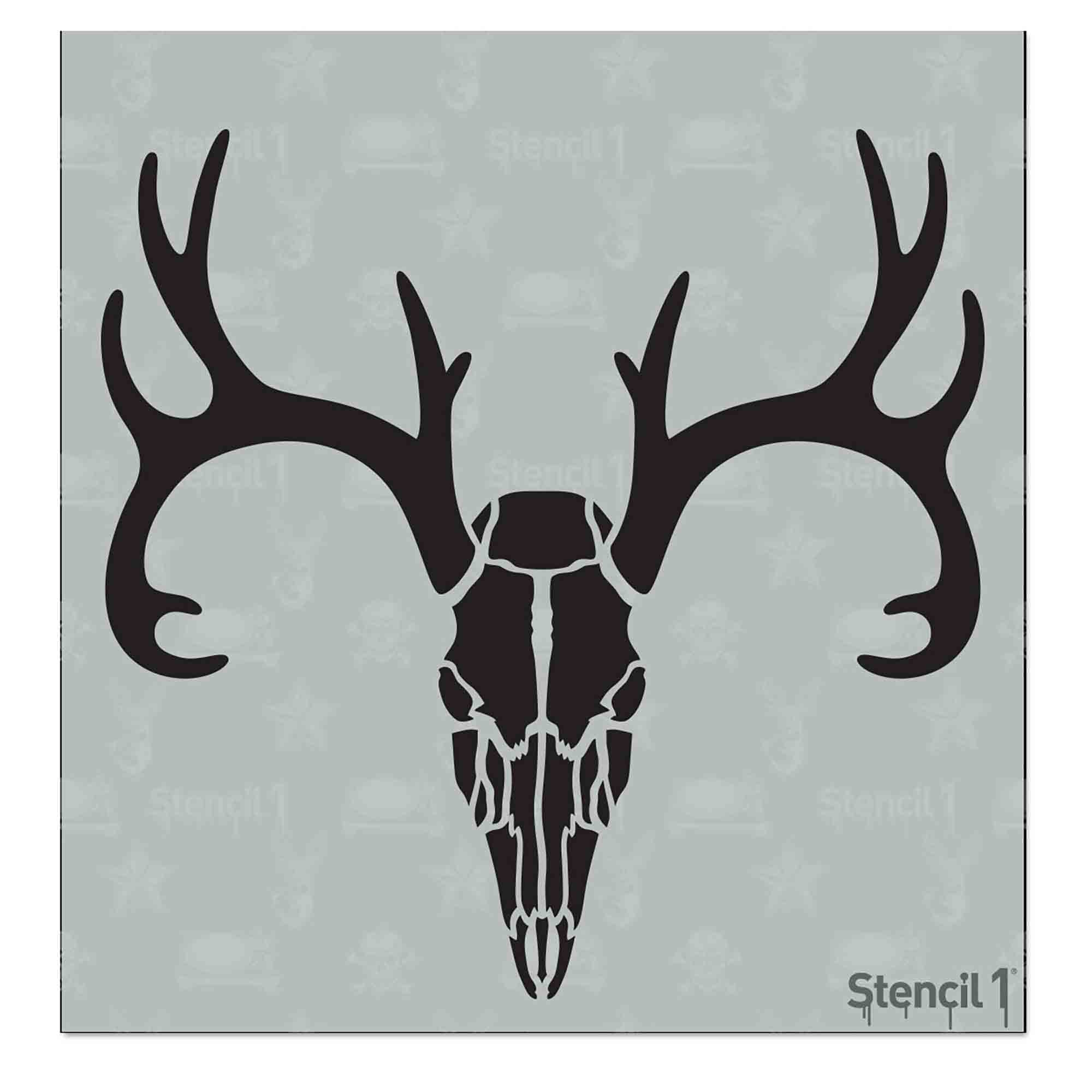 Deer Skull Stencil -Small (5.75"x6")