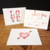 Valentine’s Stencil Stenciled Cards
