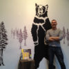 Grizzly Bear Stencil redwood trees stencil stenciled wall Ed Roth