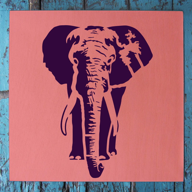 Elephant Stencil Small (5.75″x6″) Stencil 1