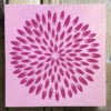 exotic mum pointed petals stencil applied