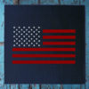 American Flag Stencil Applied