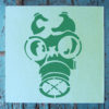Gas Mask Stencil Applied