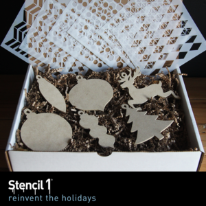 Stencil1 reinvent the holidays geometric kit stencils shapes