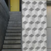 Geometric 3D Repeat Pattern Stencil stenciled garage