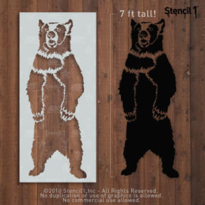 Grizzly Bear Stencil