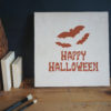 Happy Halloween Stencil Applied