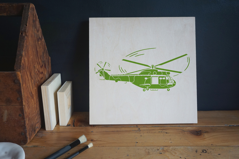 Army Helicopter Stencil (8.5"x11") - Image 2
