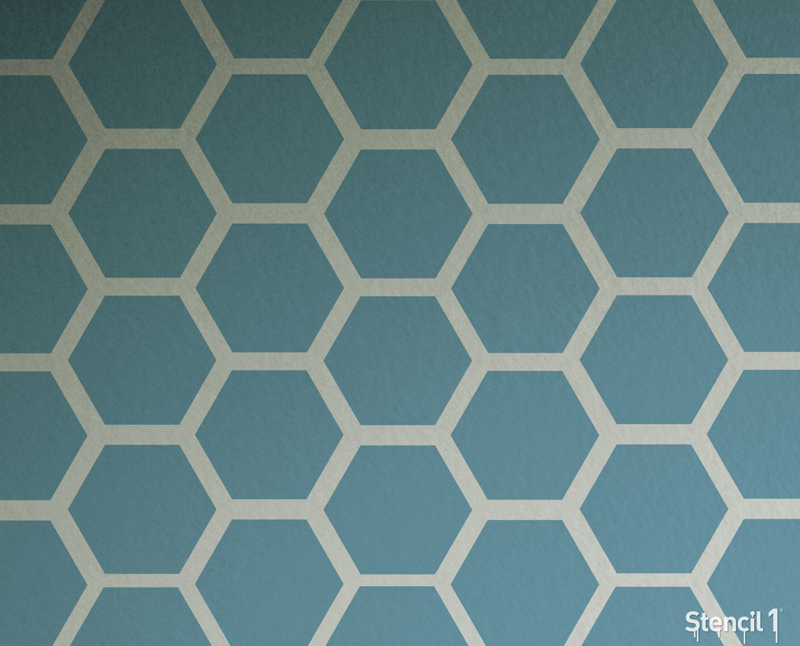 hexagon turquoise sage applied