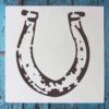 Horseshoe Stencil applied
