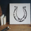 Horse Shoe Stencil Applied
