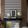 houndstooth repeat pattern stencil stenciled wall