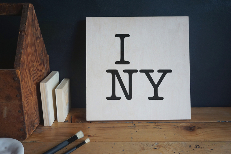 I NY Stencil applied