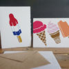 ice cream stencil set stenciled cards