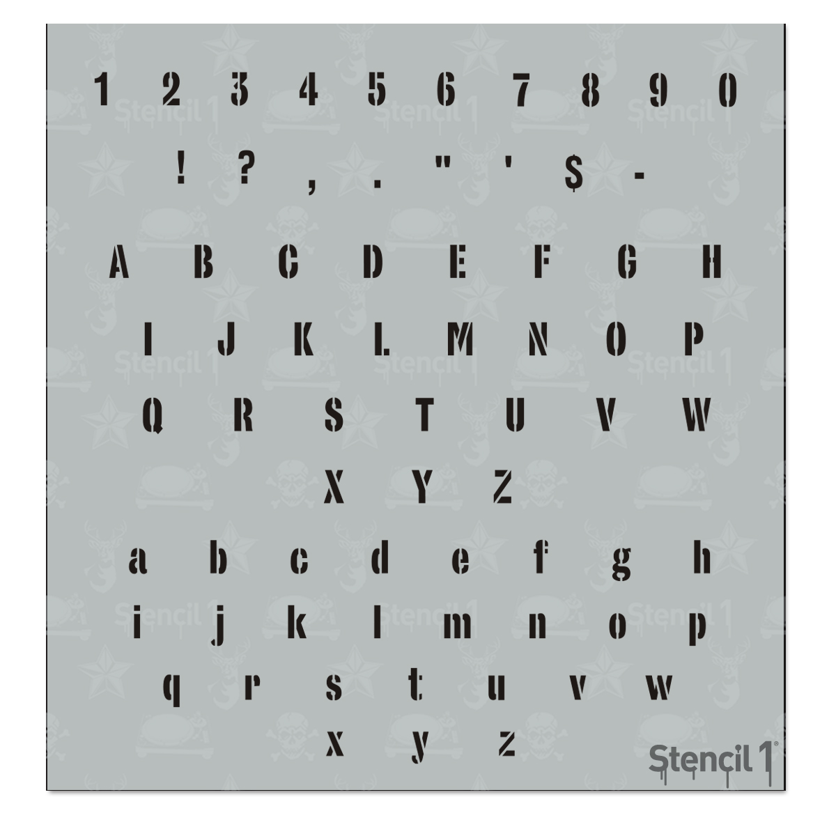 Industrial Font Letters Numbers Stencils - Image 25