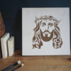 jesus stencil applied