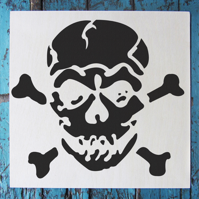Jolly Roger Stencil applied