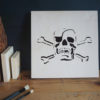 Jolly Roger with Eye Patch Stencil applied