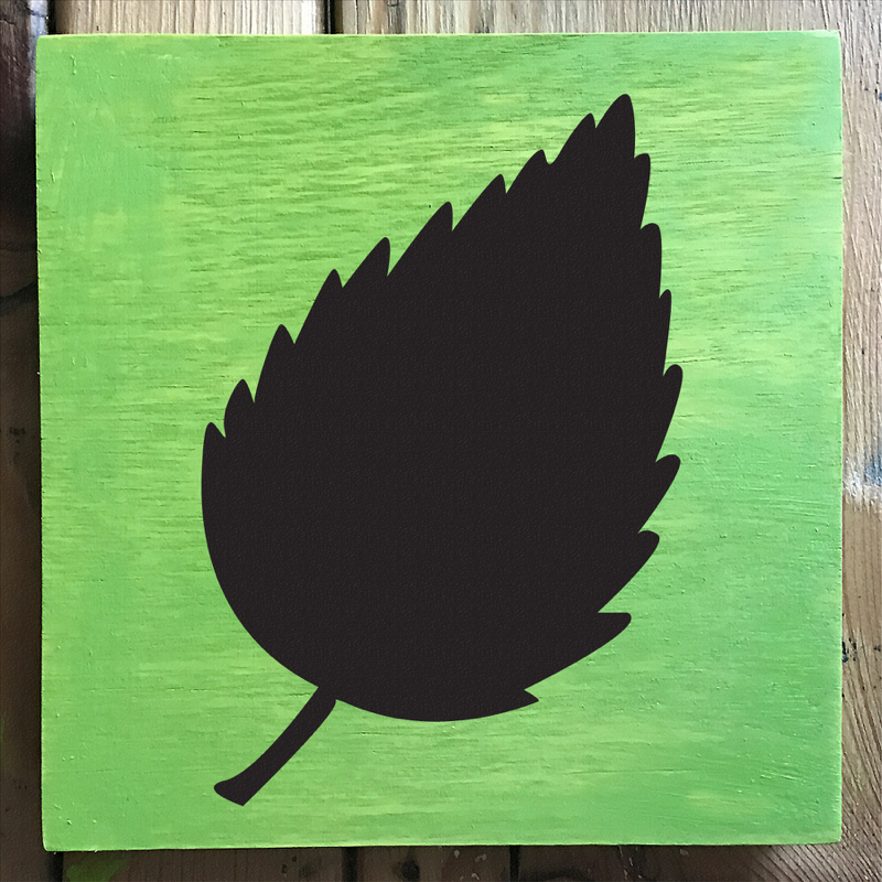 Leaf Silhouette 2 Stencil applied