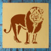 lion stencil applied