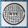 NYC Manhole stencil applied