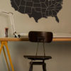 USA Map Stencil Stenciled Wall