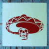 Mexican Skull Stencil Applied