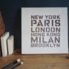 NY, Paris... Stencil applied