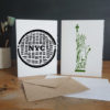 NYC Stencil pack stenciled cards