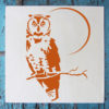 owl stencil applied