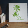 Palm Tree Stencil Applied